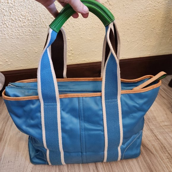 Vintage Coach Hampton Handbag Tote Bag Purse - Picture 2 of 9